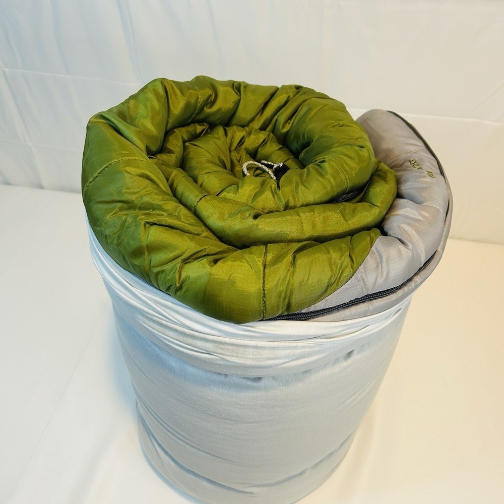 Kelty Sleeping Bag Corona Regular 20 Degree Right Zipper 34" x 80" Green Grey - Picture 4 of 16